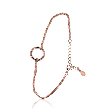 Silver bracelet, 17, 3 g, Silver 925 fineness, red gold (Plating), Variable length