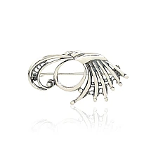 Серебряная брошь, 2.4 g, Серебро 925 проба, оксид (покрытие)