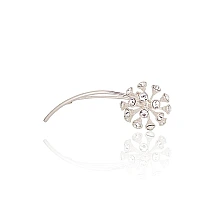 Серебряная брошь, 4.7 g, Серебро 925 проба, Кристаллы