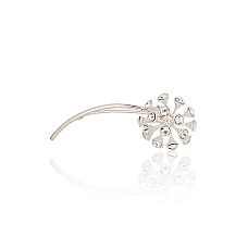 Серебряная брошь, 4.7 g, Серебро 925 проба, Кристаллы