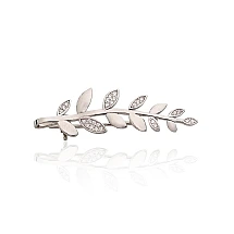 Silver brooch, 2.6 g, Silver 925 fineness, Rhodium (Plating), Zirkons