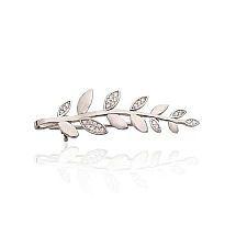 Серебряная брошь, 2.7 g, Серебро 925 проба, родий (покрытие), Цирконы