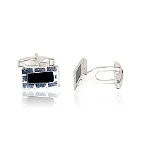 Silver cufflinks, 10.1 g, Silver 925 fineness, Jewelery enamel