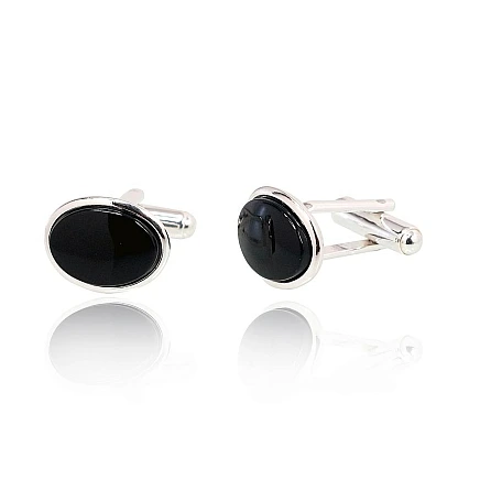 For man,  - Silver cufflinks, 8.1 g, Silver 925 fineness, Onix