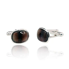 Silver cufflinks, 8 g, Silver 925 fineness, Agate