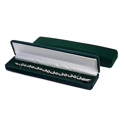Bracelet / Chain / Watch,  - Gift box, color: Green, 21.5 x 4.8 x 2.4 mm