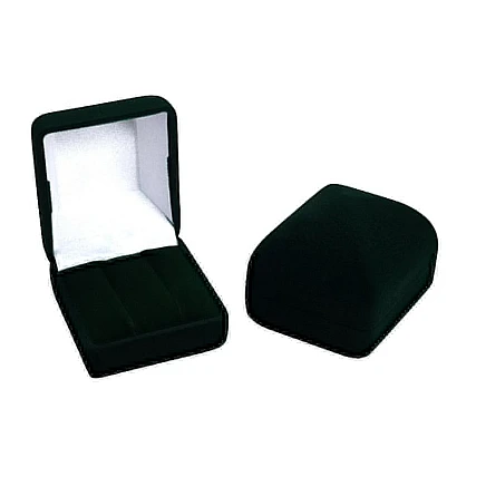2 rings / Earrings,  - Gift box, color: Black, 4.9 x 5.4 x 4.1 mm