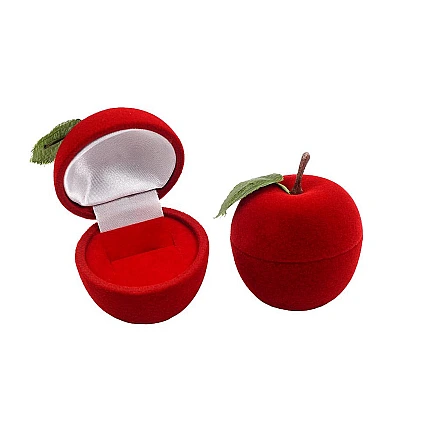 Ring / Earrings / Pendant,  - Gift box, color: Red, 4.9 x 4.9 x 4.5 mm