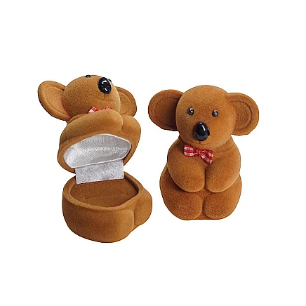 Кольцо / Серьги / Кулон,  - Подарочная коробочка, цвет: Коричневый, 6.5 x 5.3 x 3.8 мм