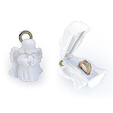 Ring / Earrings / Pendant,  - Gift box, color: White, 9.5 x 6.5 x 3.5 mm