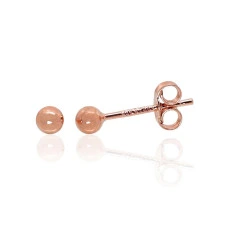 Gold classic studs earrings, 0.33 g, Red Gold 585 fineness