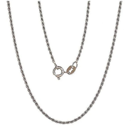 Chains,  - Silver chain Rope 1,3 mm, 40, 2.9 g, Silver 925 fineness, Rhodium (Plating)