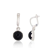 Silver earrings with 'english' lock, Silver 925 fineness