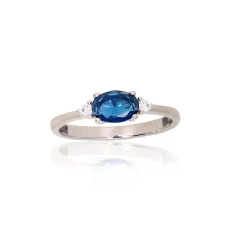 Silver ring, Silver 925 fineness, Rhodium (Plating), Zirkons
