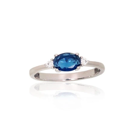 Women,  - Silver ring, Silver 925 fineness, Rhodium (Plating), Zirkons