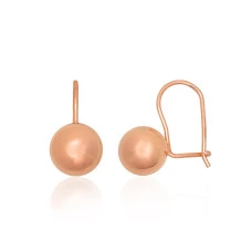 Серебряные серьги на крючках, 2.1 g, Серебро 925 проба, красное золото (покрытие)