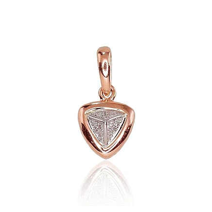With precious stones,  - Gold pendant, White/Red Gold 585 fineness, Diamonds