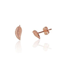 Gold classic studs earrings, Red Gold 585 fineness