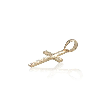 Crosses and Icons, Cross - Gold pendant, 0.33 g, Yellow Gold 585 fineness