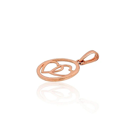 Women, Heart - Gold pendant, 0.47 g, Red Gold 585 fineness
