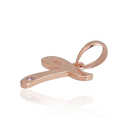 Burti, Burts T - Zelta kulons, 0.33 g, Sarkanais Zelts 585 prove, Cirkoni, Burts: T