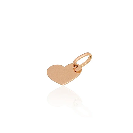 Women, Heart - Gold pendant, 0.4 g, Red Gold 585 fineness