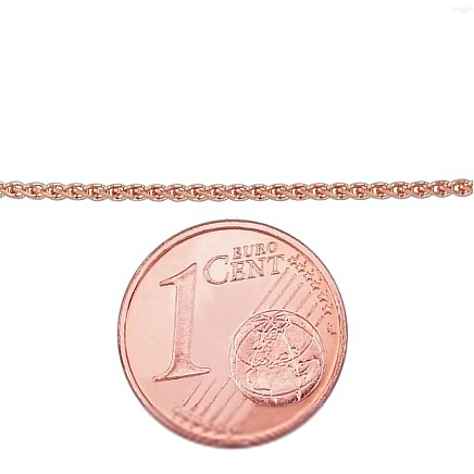 Цепочки,  - Золотая цепочка Спига 1,2 мм, 40, 2.51 g, Красное Золото 585 проба