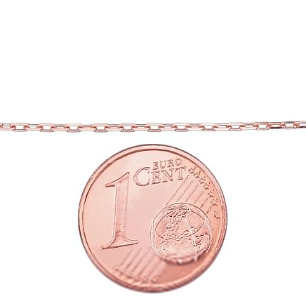 Chains,  - Gold chain Anchor 1.2 mm , diamond cut, 55, 1.87 g, Red Gold 585 fineness