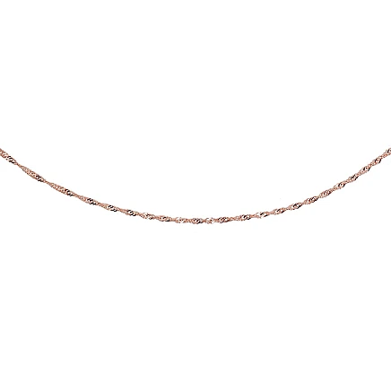 Chains,  - Gold chain Singapore 1.5 mm , diamond cut, 42, 1.68 g, Red Gold 585 fineness