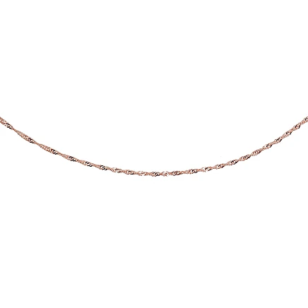 Chains,  - Gold chain Singapore 1.5 mm , diamond cut, 45, 1.78 g, Red Gold 585 fineness
