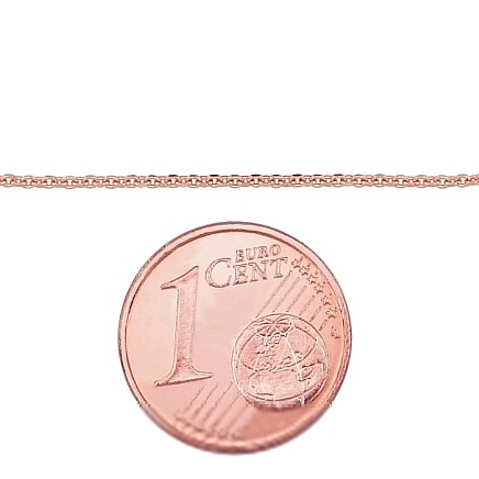 Цепочки,  - Золотая цепочка Якорное 1 мм, 50, 1.88 g, Красное Золото 585 проба