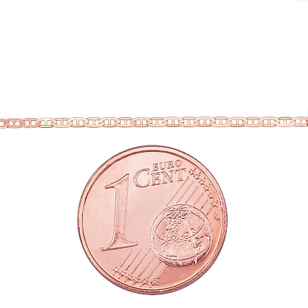 Цепочки,  - Золотая цепочка Марина 1.1 мм , алмазная обработка граней, 50, 1.36 g, Красное Золото 585 проба