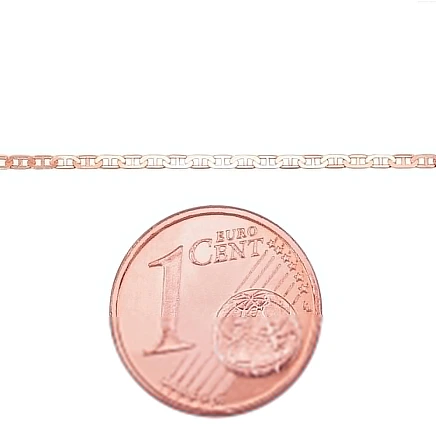 Цепочки,  - Золотая цепочка Марина 1.1 мм , алмазная обработка граней, 55, 1.48 g, Красное Золото 585 проба