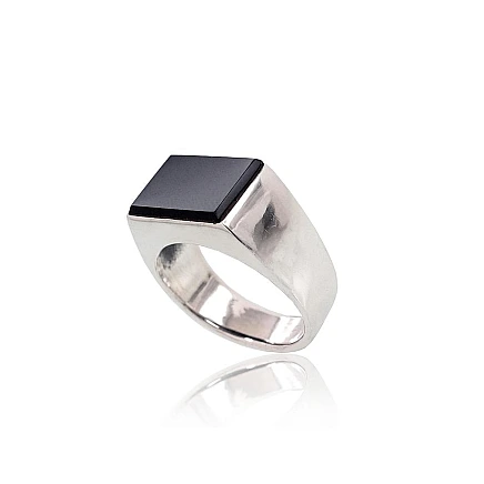 For man,  - Silver ring, 20.5, 10 g, Silver 925 fineness, Onix