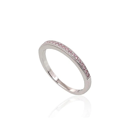 Women,  - Silver ring, 16.5, 1.7 g, Silver 925 fineness, Rhodium (Plating), Zirkons
