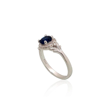 Women,  - Silver ring, Silver 925 fineness, Rhodium (Plating), Zirkons