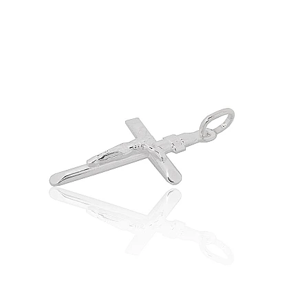 Крестики и иконки, Распятие - Серебряный кулон, 2.5 g, Серебро 925 проба
