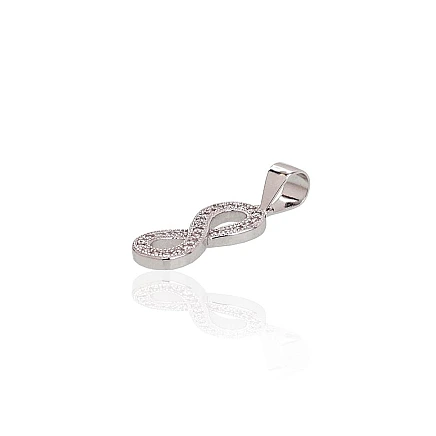 Women,  - Silver pendant, 1.1 g, Silver 925 fineness, Rhodium (Plating), Zirkons