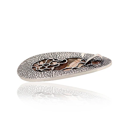 K-Exclusive  collection,  - Silver pendant, 24.5 g, Silver 925 fineness, oxide (Plating), Jasper