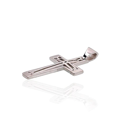 Crosses and Icons, Cross - Silver pendant, 5 g, Silver 925 fineness, Rhodium (Plating)