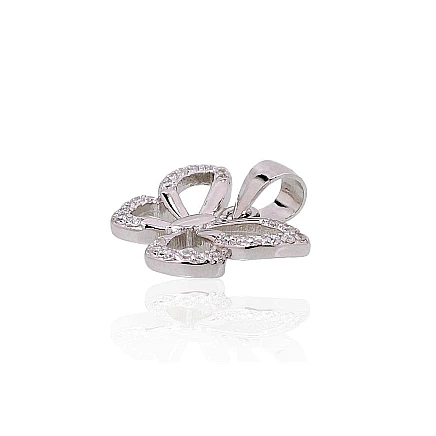 Women, Butterfly - Silver pendant, 1.3 g, Silver 925 fineness, Rhodium (Plating), Zirkons