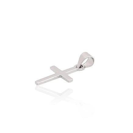 Krustiņi un ikonas, Krustiņš - Sudraba kulons, 0.7 g, Sudrabs 925 prove, rodijs (pārklājums)