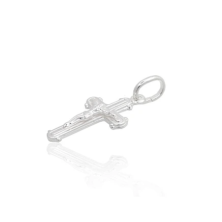 Крестики и иконки, Крестик, Распятие - Серебряный кулон, 1.6 g, Серебро 925 проба