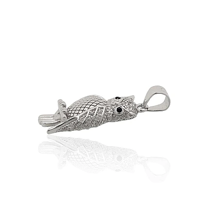Sieviešu, Pūce - Sudraba kulons, 1.7 g, Sudrabs 925 prove, rodijs (pārklājums), Cirkoni