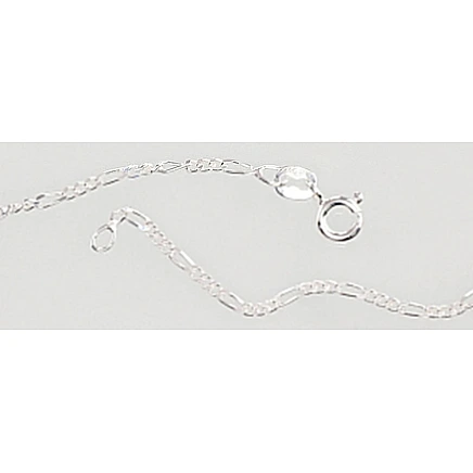 Ķēdītes,  - Sudraba ķēdīte Figaro 1,8 mm , dimantu apstrādājums, 45, 2.9 g, Sudrabs 925 prove