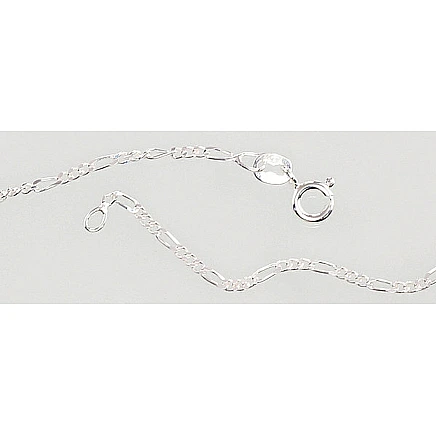 Ķēdītes,  - Sudraba ķēdīte Figaro 1,8 mm , dimantu apstrādājums, 50, 3.1 g, Sudrabs 925 prove