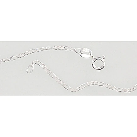 Ķēdītes,  - Sudraba ķēdīte Figaro 1,8 mm , dimantu apstrādājums, 50, 3.2 g, Sudrabs 925 prove