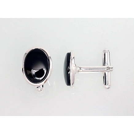 For man,  - Silver cufflinks, 8 g, Silver 925 fineness, Onix