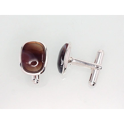 For man,  - Silver cufflinks, 7.9 g, Silver 925 fineness, Agate