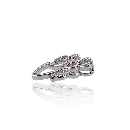With precious stones,  - Gold pendant, White Gold 585 fineness, Diamonds